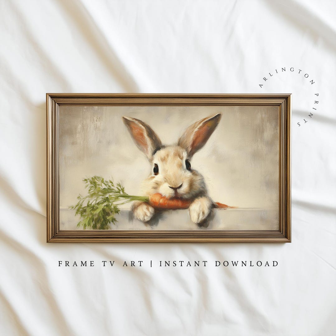 Easter Bunny Frame TV Art, Spring Rabbit Samsung Frame TV Download 6 ...
