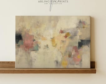 Abstract Beige Wall Art, Neutral Textured Oil Painting Print, Modern Pastel Printable Art, Minimal Soft Abstract Decor #2029