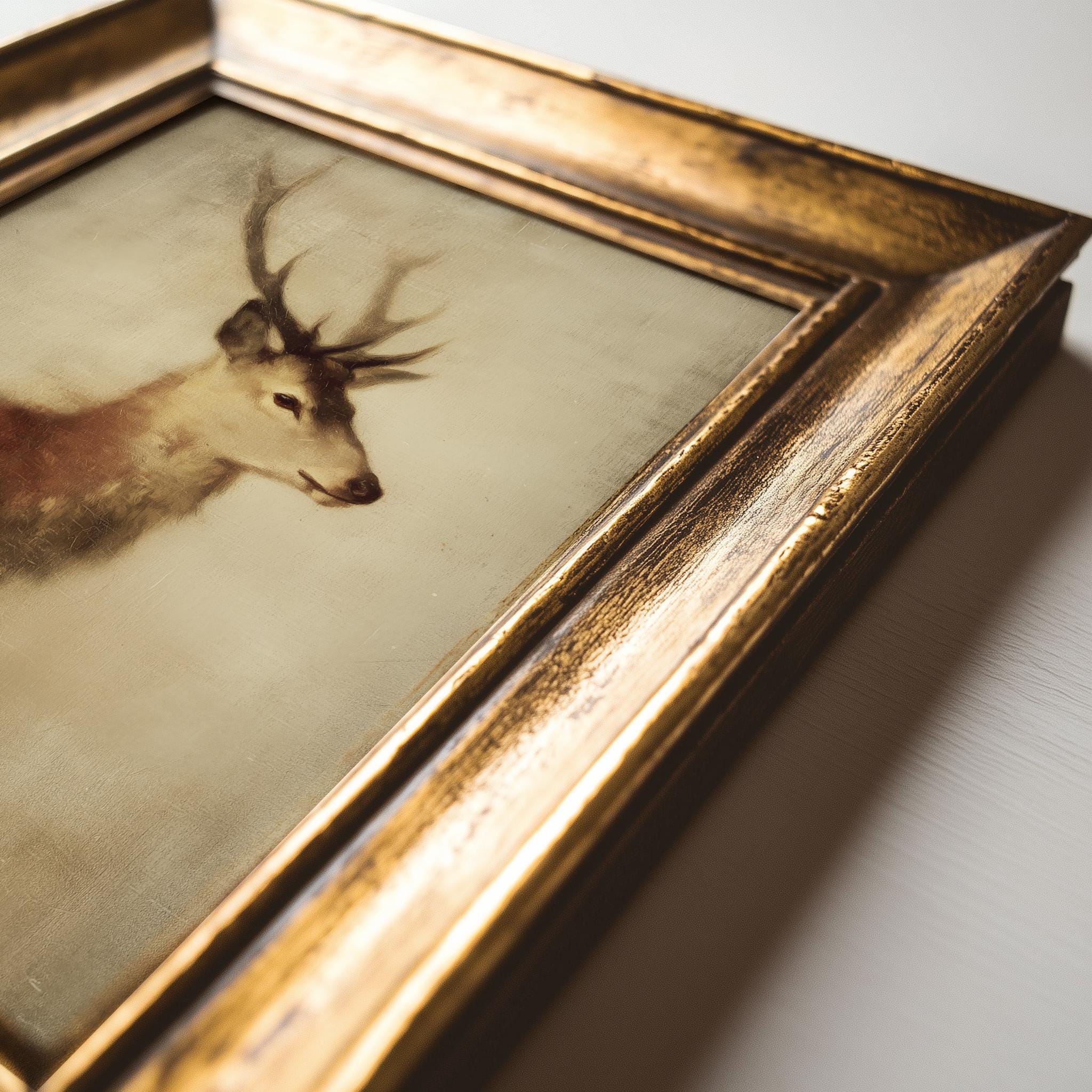 Rustic Deer Printable Wall Art, Vintage Woodland Stag Print, Antique ...