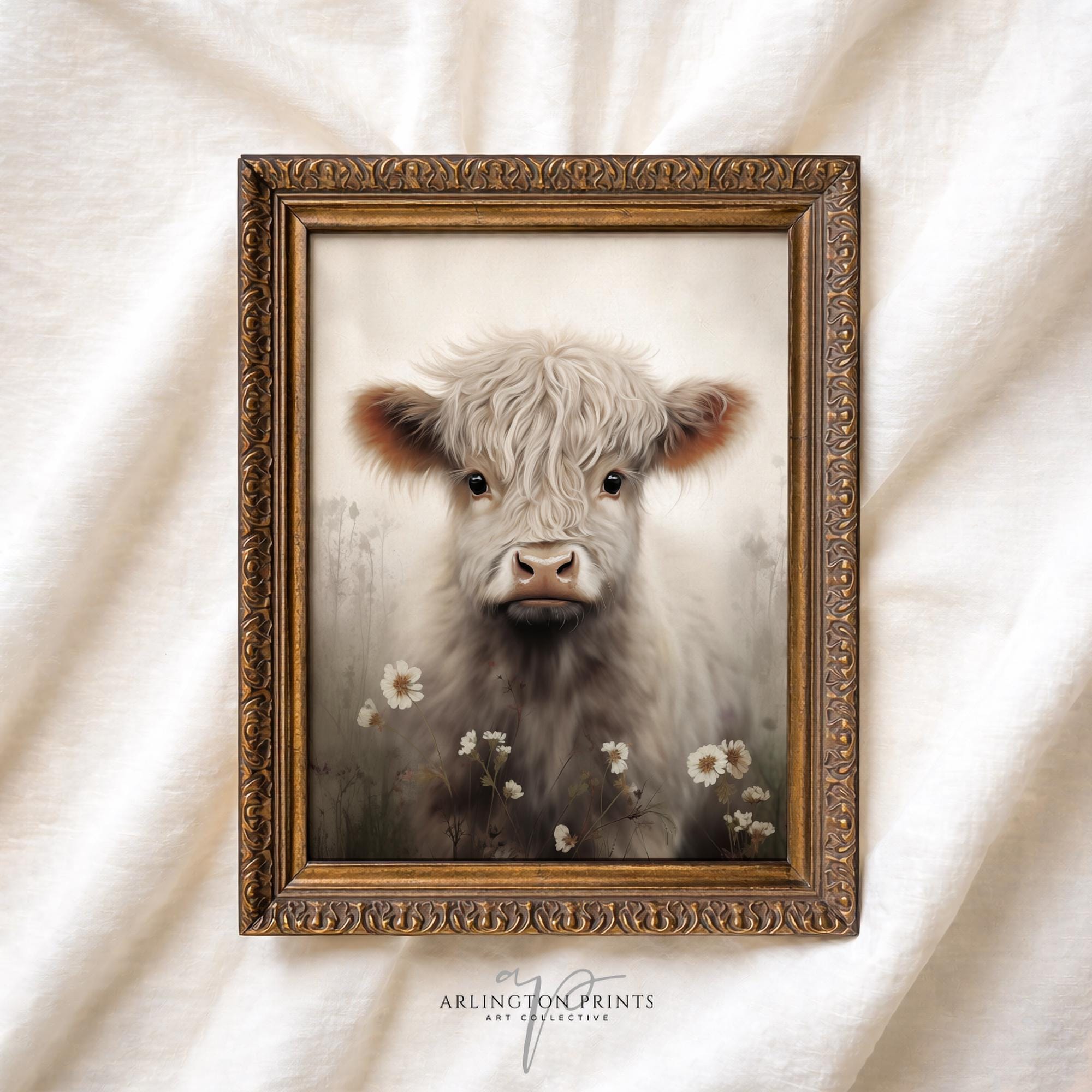 Stampa su Tela Mucca Highland – Arte da Parete Montana