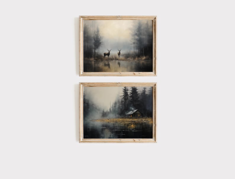 Printable Vintage Woodland Gallery Wall Print SET of 6