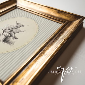 funny highland cow bathroom print unframed cow sitting on toilet reading newspaper rustic farmhouse humorous wall art animal sketch