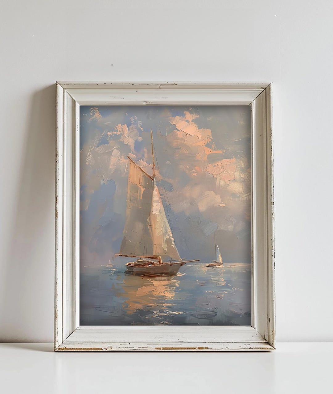 イギリス製グラスペインティング④　ヨットB　額入り　絵画 il_1080xN.6243645389_md6z.jpg