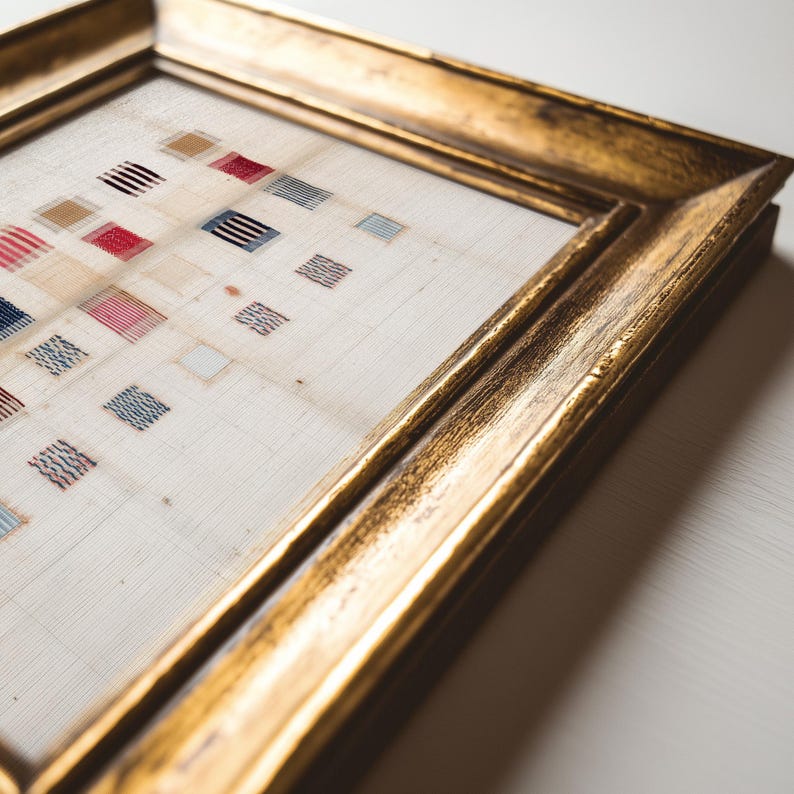 Antique Textile Wall Art, Printed & Shipped, UNFRAMED Neutral Vintage ...