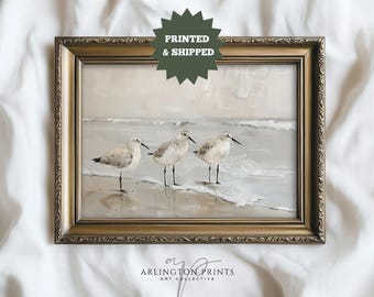 Strandläufer Vögel Kunstdruck, Strand Dekor, GEDRUCKT UND VERSENDET, Badezimmer Wand Kunst, Küsten Strand Haus Dekor | TA46