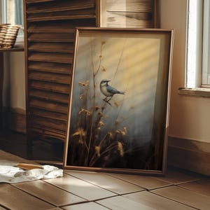 Vintage Blue Bird Print | Moody Bird Wall Art | Dark Academia | Cabin ...