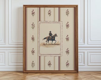 Rustikaler Western Cowboy Print, Vintage Reitkunst, Country Wall Decor 6620