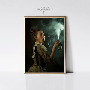 面白いバスルームアートプリント、臭いバスルームの印刷可能なアート、ビンテージ肖像油絵、トイレのユーモア、デジタルダウンロード