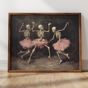 Coussin Halloween Novogratz - Squelettes Danseurs En Tutu - Noir Et Blanc