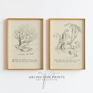 Écran De Cheminée Vintage Années 40 - Bois Peint Little Bo Peep - 61x45 Cm - Occasion