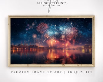 Summer 4th of July Fireworks TV Art, Fourth of July Americana Art Art, Independence Day, 4th of July Patriot Frame TV Art Digital Download