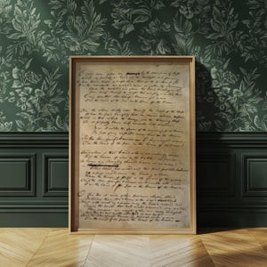 Vintage artwork of the Star-Spangled Banner in Francis Scott Key’s original 1814 handwriting, perfect for 4th of July and patriotic home decor.
