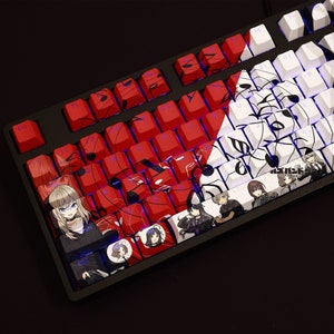 Girls Band Cry PBT 108 keys Cherry Profile Keycaps Set, Cute Keycaps, Custom Keycaps
