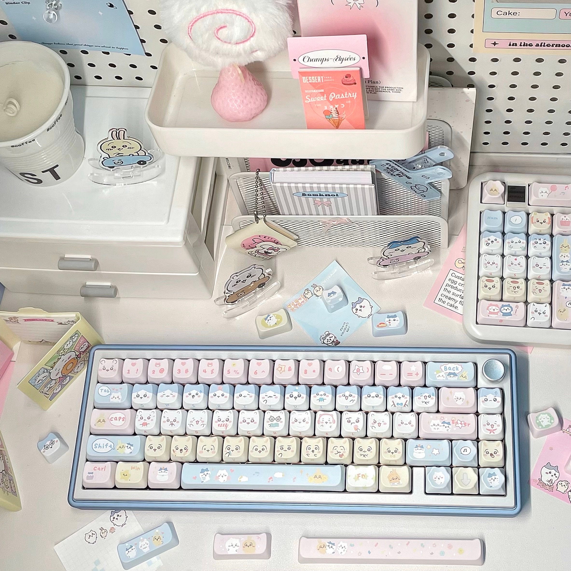 Chiikawaaa PBT 140 Keys MAO Profile Keycaps Set, Cute