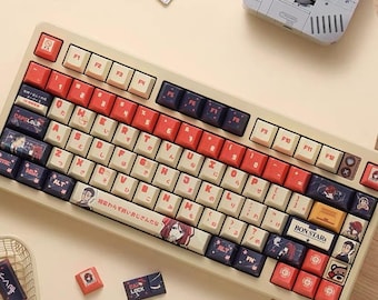 Teclas Yamada And Smoke English PBT: Perfil original, juego personalizado
