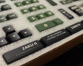 Zeon Zaku II Green PBT Keycaps: 140 KCA Profile Custom Set - Etsy