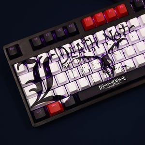 Deathh Notes PBT 108 touches Cherry Profile Keycaps Set, Cute Keycaps, Custom Keycaps
