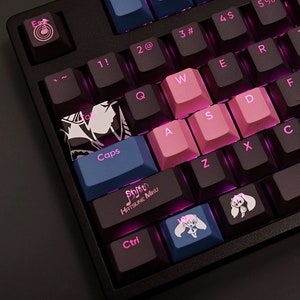 Hatsune Miku Keycaps: PBT Cherry Profile, 108 Keys