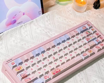 Kirbyy PBT Keycap Set, Cherry Profile, Cute Custom Keycaps