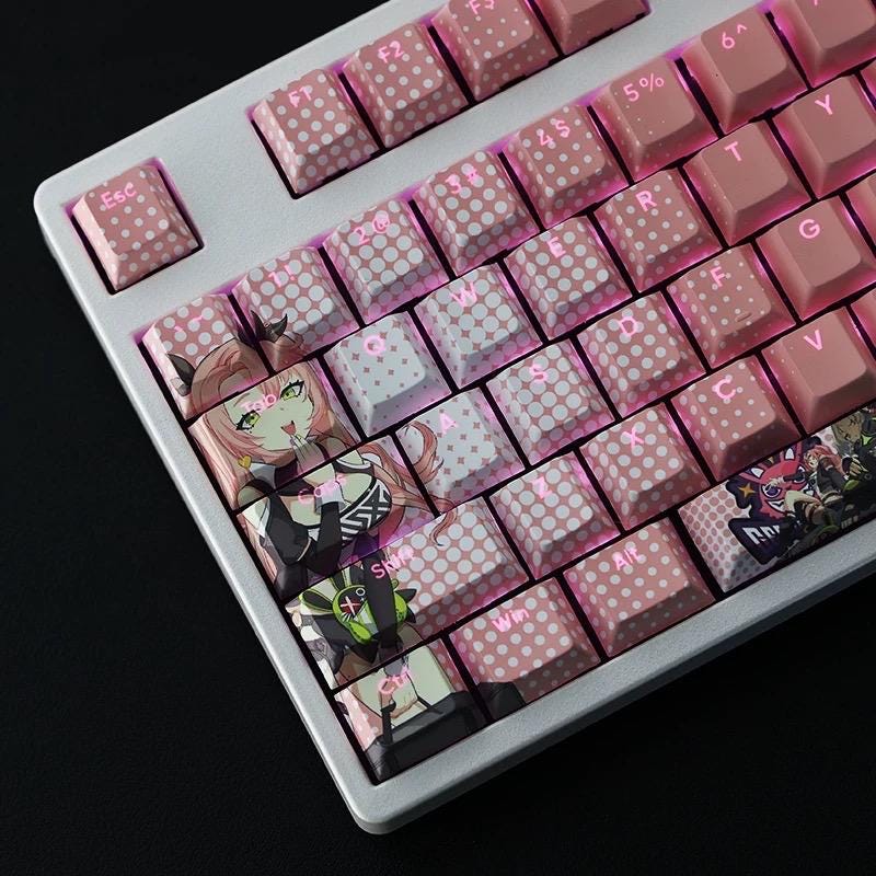 Zenless Zone Zero Nicole Demara PBT 108 keys Cherry Profile Keycaps Set, Cute Keycaps, Custom Keycaps