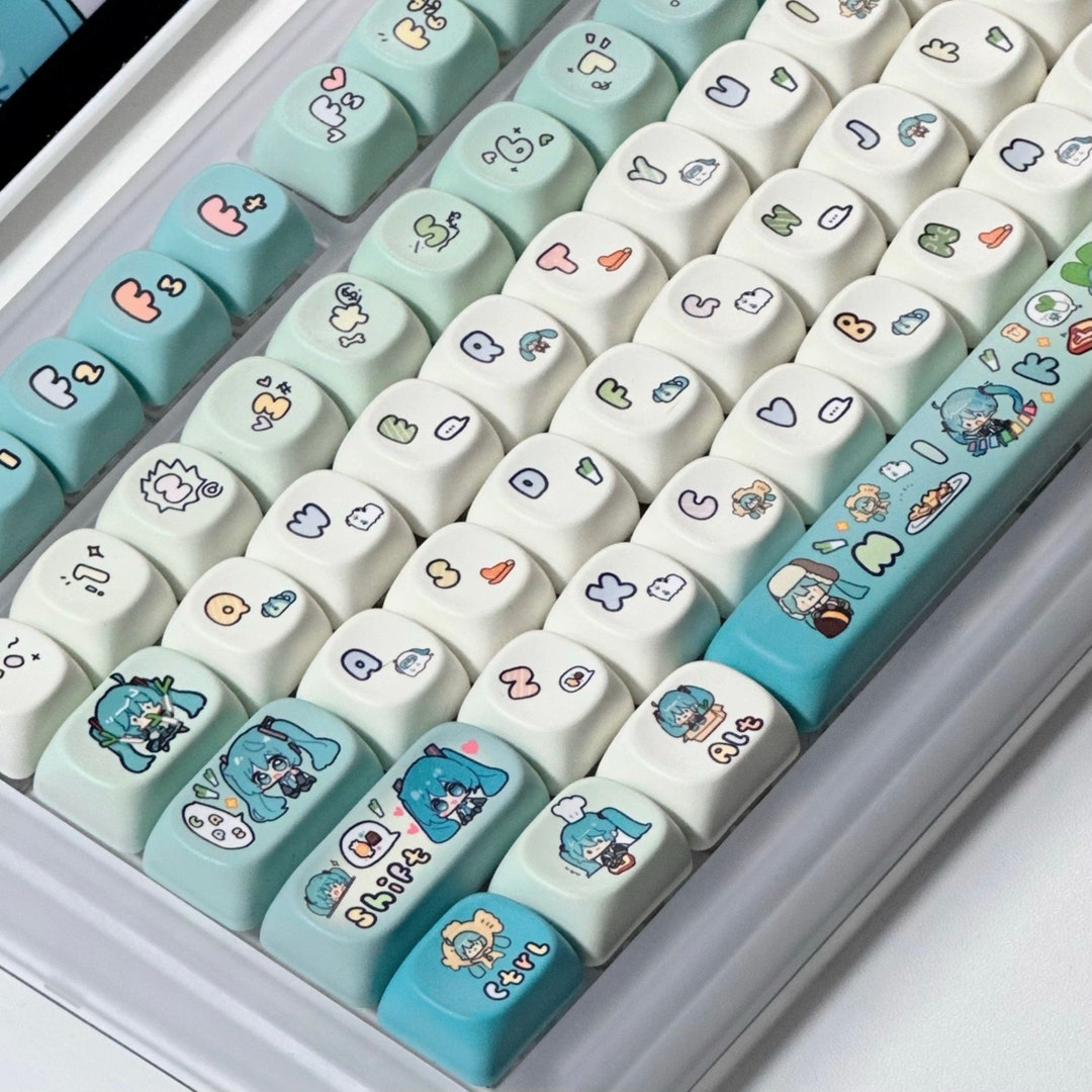 Miku Keys Hatsune Miku Keycap Set: PBT 131 Keys, MOA Profile - Etsy