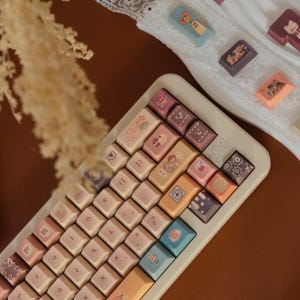 Week Coffee PBT 142 Keys Cherry Profile Keycaps Set, Cute Keycaps ...