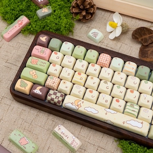 Bear Forest PBT Keycaps, 150 Keys, SOA Profile, Dye Sublimation