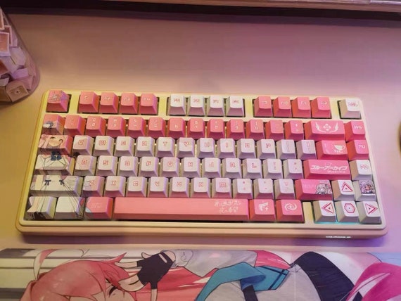 mika♡ Misono Mika Blue Archive PBT Transparent Keycaps Cherry MX