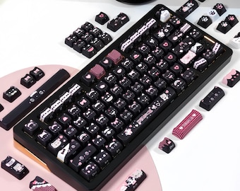 Black Cat Keycap Set: PBT Dye Sub, MAO Profile, 140 Keys