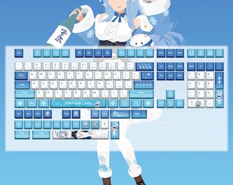 ホロライブ 雪花 ラミーキーキャップ：PBT昇華印刷 チェリー