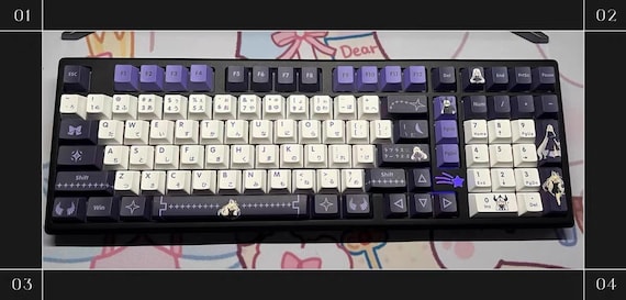 Hololive La+ Darkness PBT 132 Keys Cherry Profile Keycaps Set