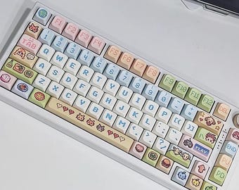 Stardew Valleys PBT 139 keys MDA Profile Keycaps Set, Cute Keycaps, Custom Keycaps