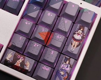ライスシャワー ウマ娘 キーキャップ：PBT チェリープロファイル、108