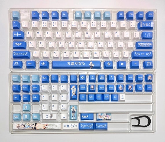 Hololive Amane Kanata Keycaps: PBT Cherry Profile, 132 Keys - Etsy