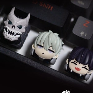 Teclas artesanales de la serie Kaiju n.° 8 Manga Cherry MX para teclados mecánicos, teclas bonitas, teclas personalizadas