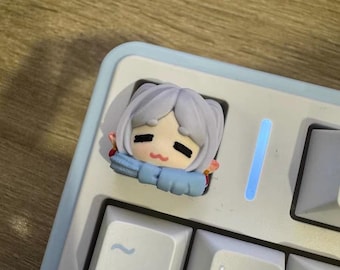 Frieren: Beyond Journey End Artisan Handmade Keycaps Cherry MX For Mechanical Keyboard, Cute Keycaps, Custom Keycaps
