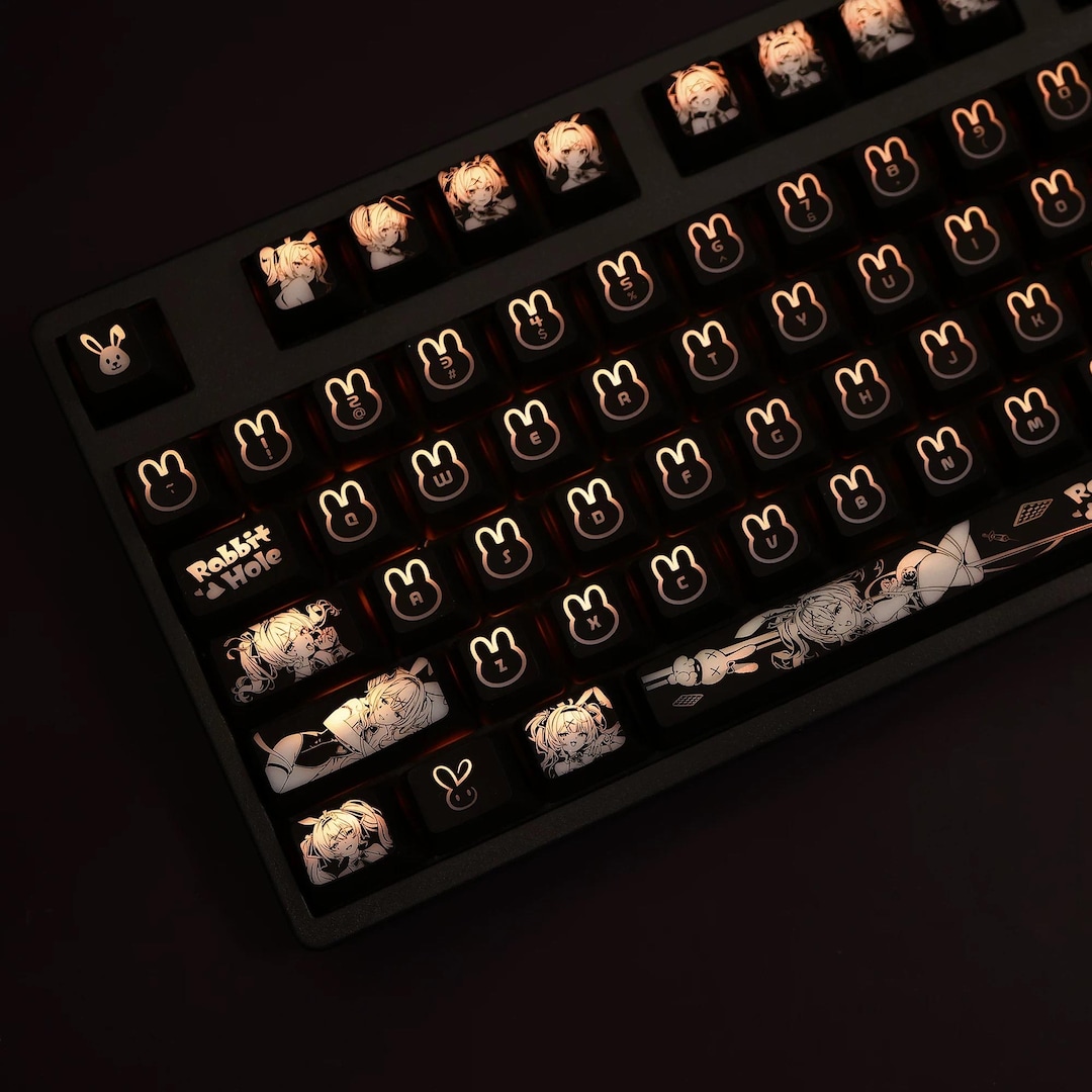 Hatsune Miku Backlit Keycaps: PBT Cherry Profile, 104 Keys - Etsy