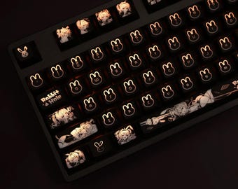 Teclas retroiluminadas Hatsune Miku: PBT, perfil Cherry, 104 teclas