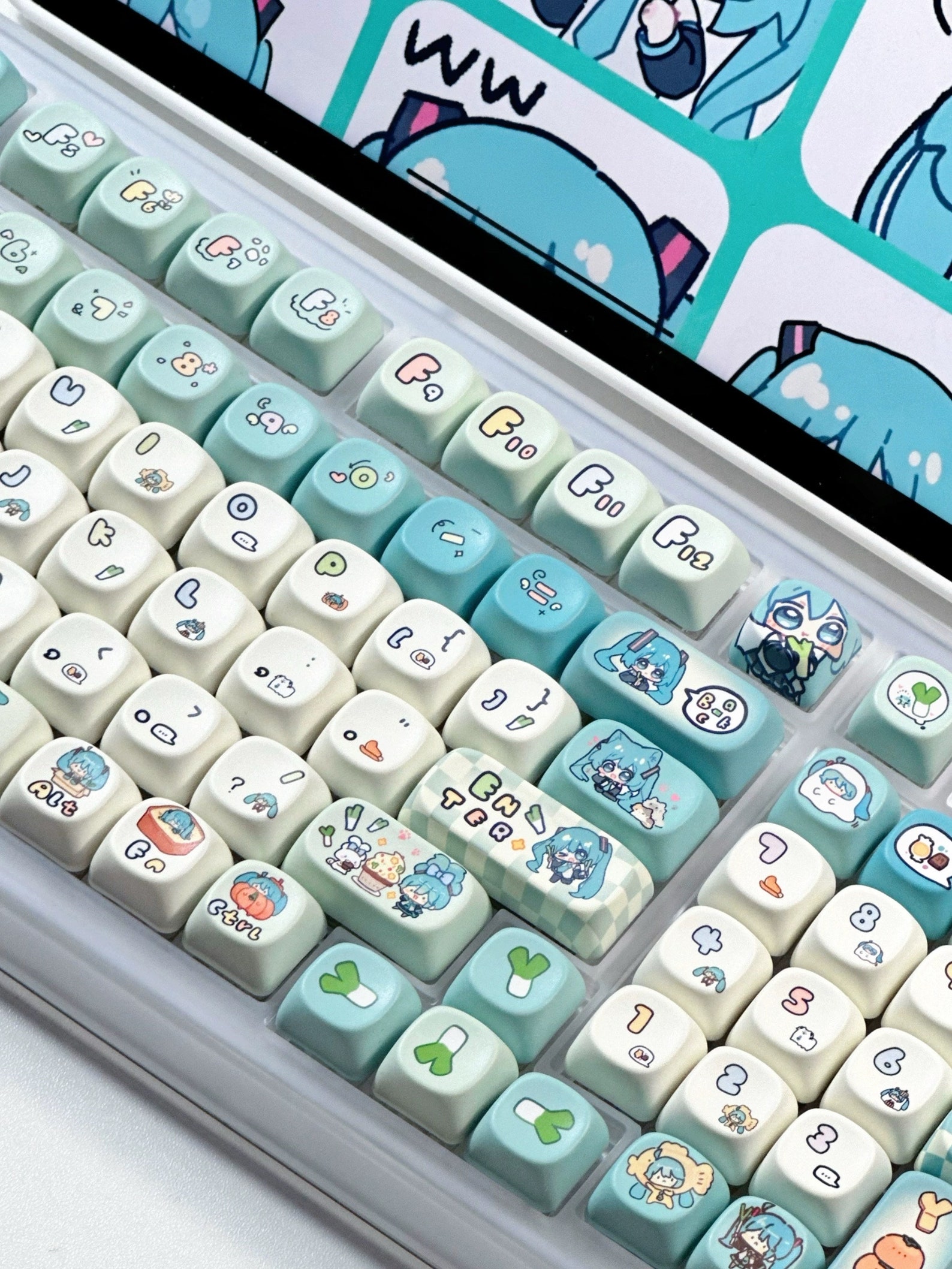 Miku Keys Hatsune Miku Keycap Set: PBT 131 Keys, MOA Profile - Etsy