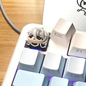 Teclas artesanales Seishiro Nagi Cherry MX para teclados mecánicos, teclas lindas, teclas personalizadas