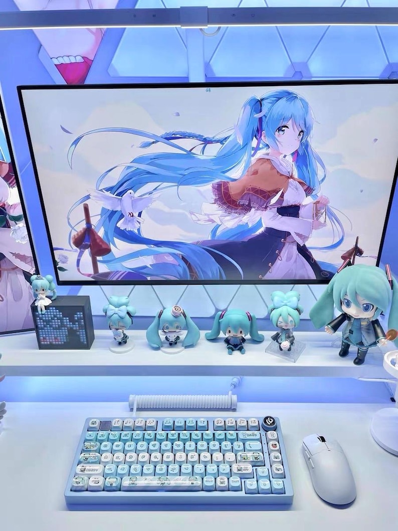 Miku Keys Hatsune Miku Keycaps: PBT Dye Sublimation, 142 Keys - Etsy