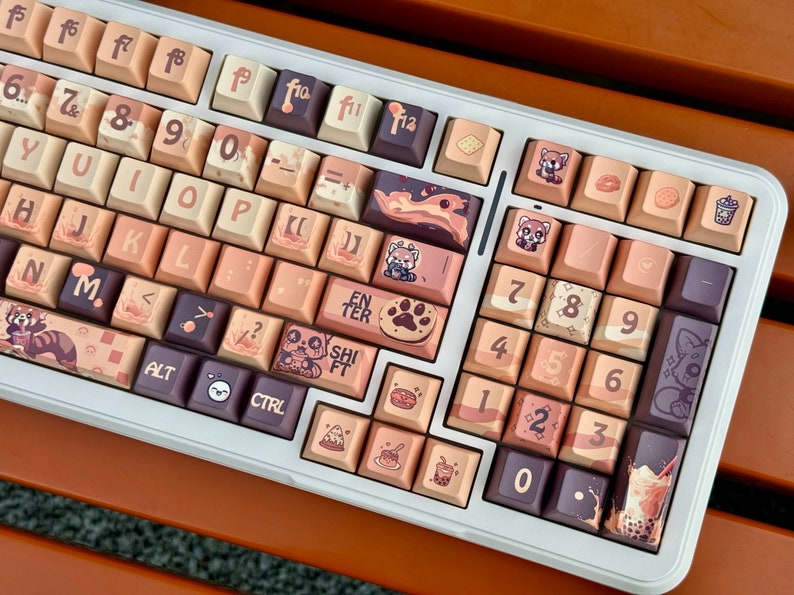 Red Panda PBT Keycaps Set: 128 Keys, Cherry Profile - Etsy