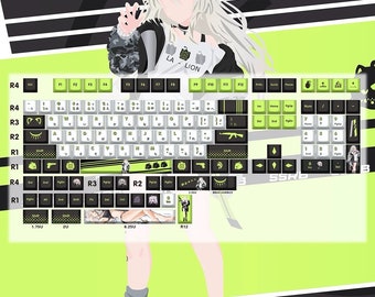 Hololive Shishiro Botan Keycaps: PBT Cherry Profile - 132 Keys