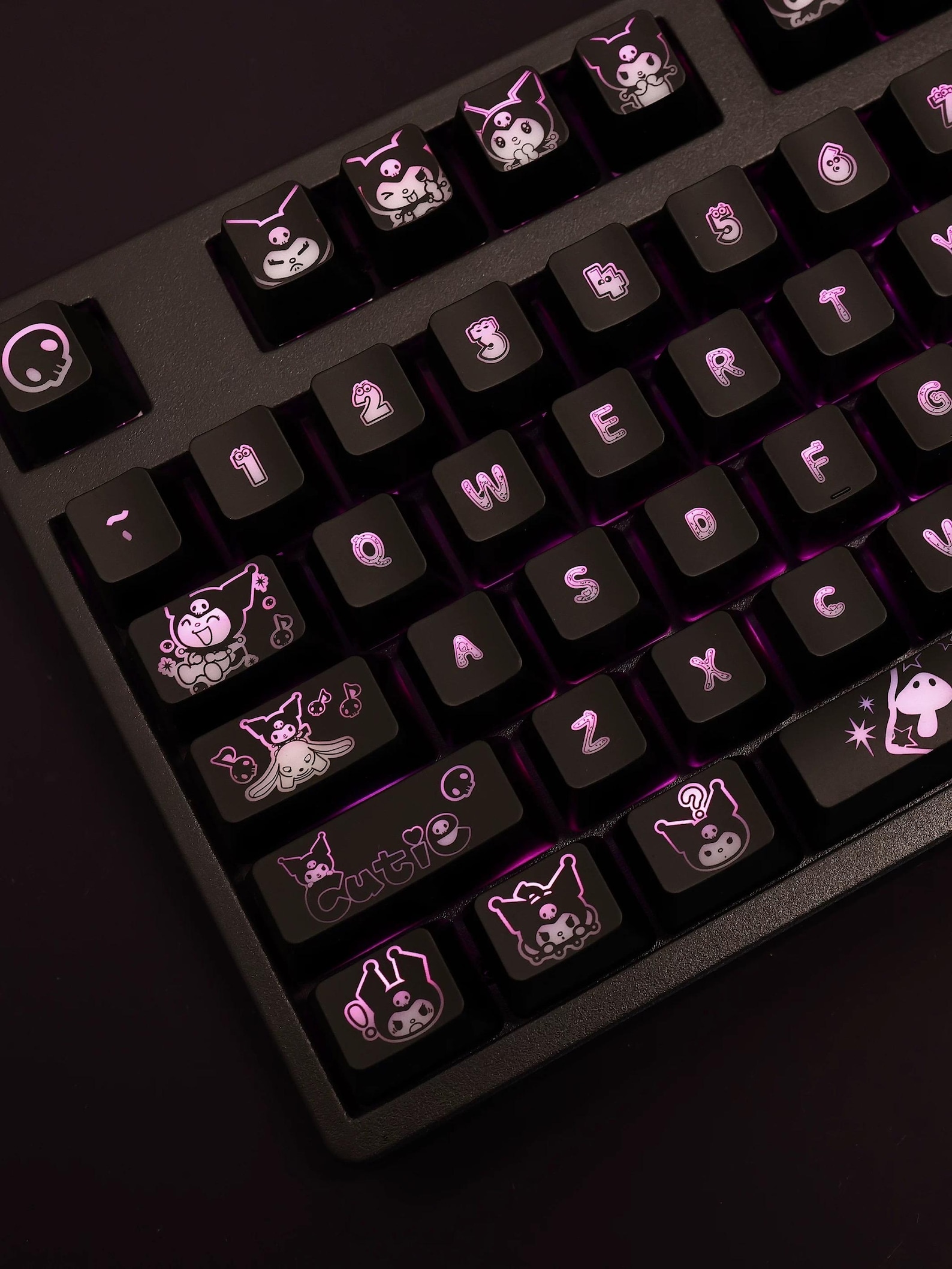 Devil Script Key Devil Bear PBT Keycaps Set, Cherry Profile, 104 Keys - Etsy