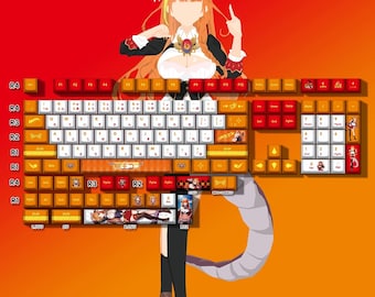 Teclas Hololive Kiryu Coco: Perfil PBT Cherry - 132 teclas