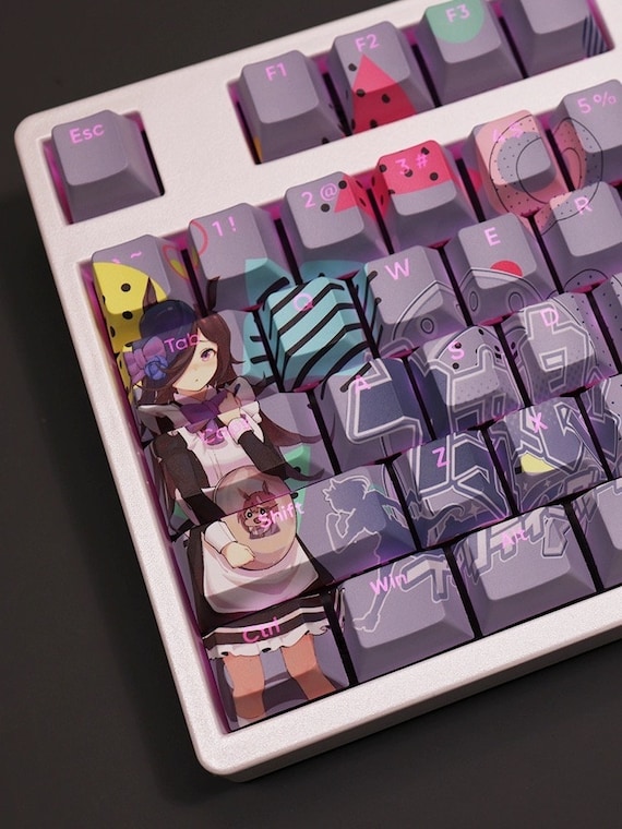 ライスシャワー ウマ娘 キーキャップ：PBT チェリープロファイル、108