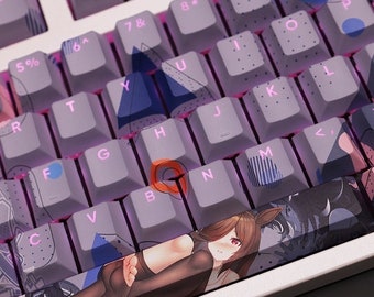 ライスシャワー ウマ娘 キーキャップ：PBT チェリープロファイル、108
