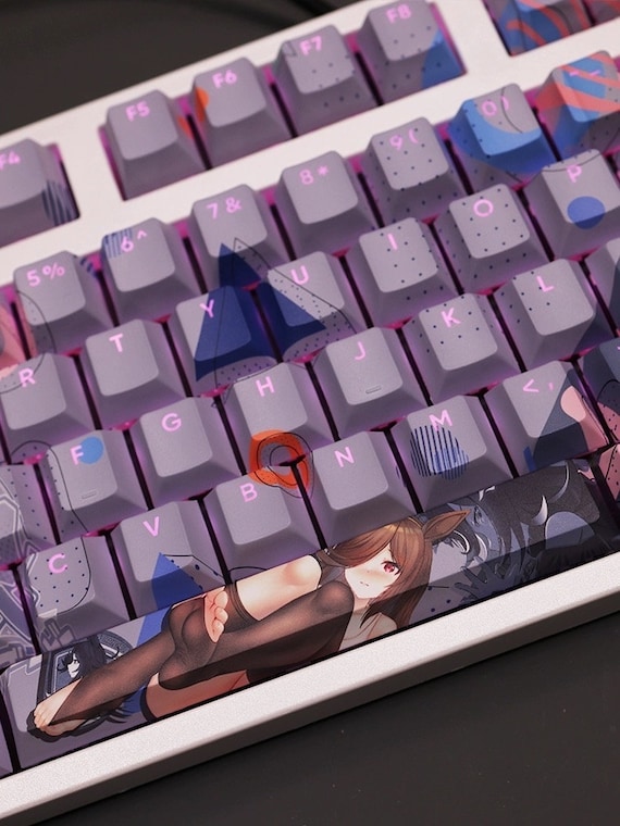 ライスシャワー ウマ娘 キーキャップ：PBT チェリープロファイル、108