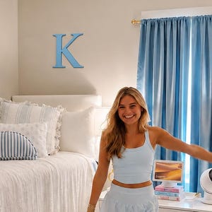 Custom Acrylic Letter Wall Decor, Personalized Dorm Room Decor, Laser Cut Initial Sign, Preppy College Decor, Kids Room Gift