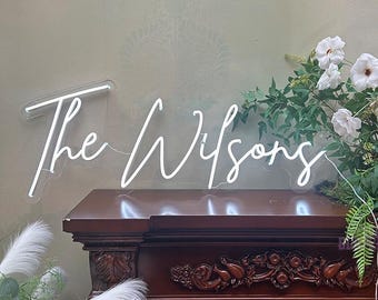 Custom Wedding Neon Sign | Personalized LED Name, Reception Decor